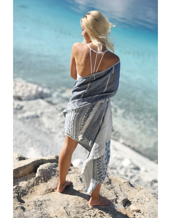 Venusta Navy Blue Peshtemal