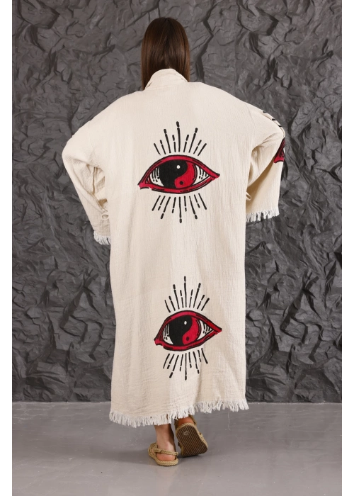 Eye Wooden Printed Kaftan