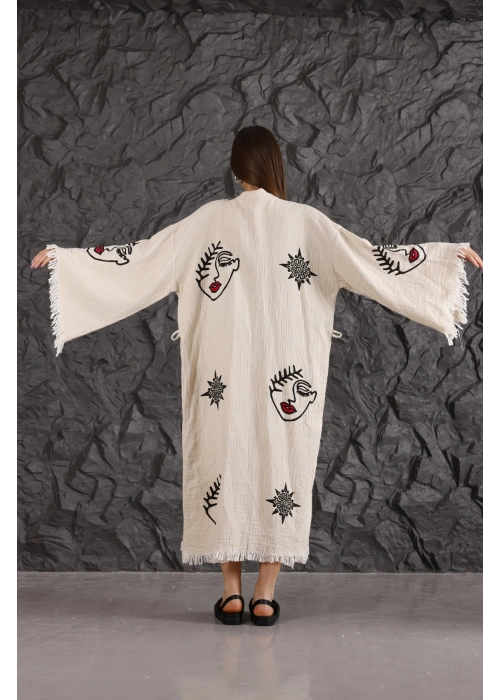 Lady Wooden Printed Kaftan