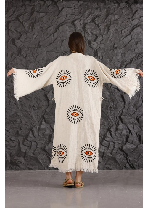 Eye Wooden Printed Kaftan