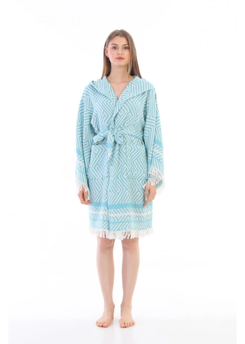 Alinda Turkuaz Bornoz