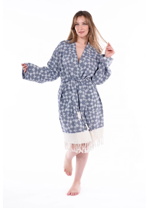 Aphrodithe Navy Blue Bathrobe
