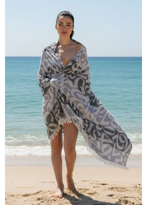 Apollonia Siyah & Gri Peshtemal