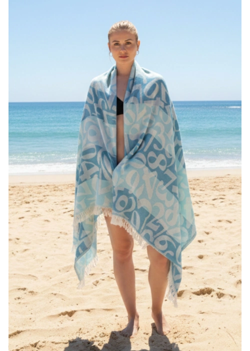 Apollonia Turquoise & Mint Peshtemal