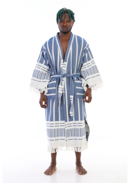 Astrea Navy Blue Bathrobe