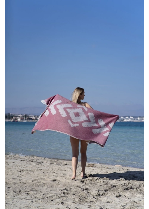 Edessa Burgundy Peshtemal (Sürdürülebilir Pamuk)