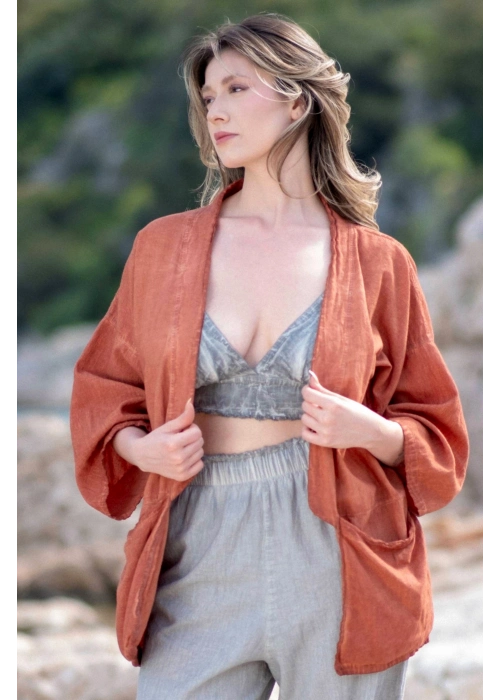Gaia Terra Linen Kimono