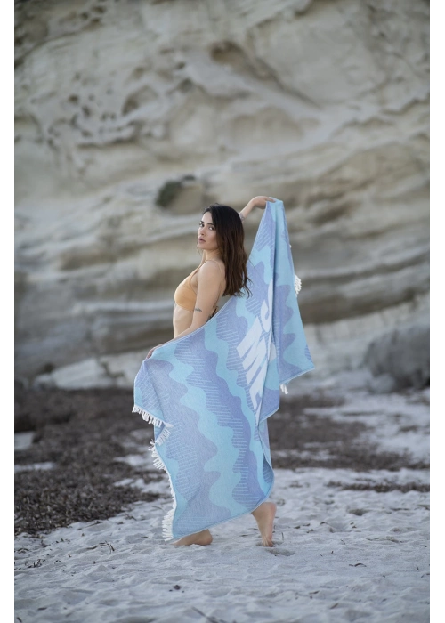 Halikarnassos Royal Blue & Turquoise Peshtemal