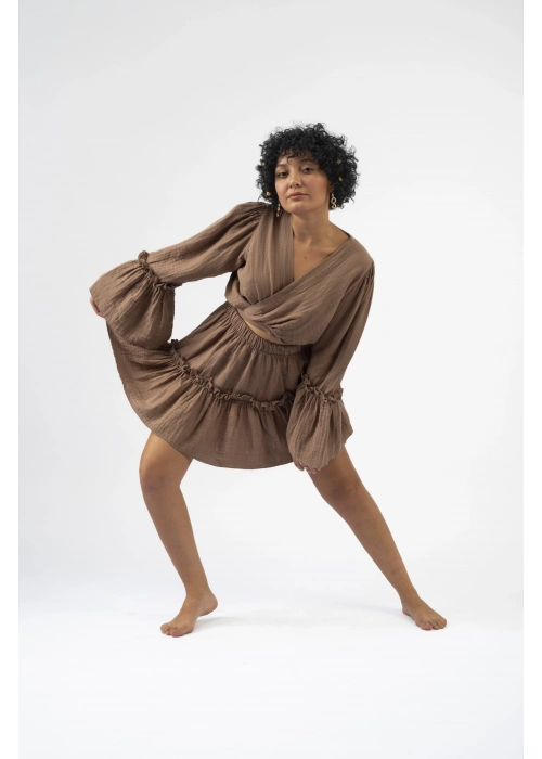 Ilayda Kahverengi Etek