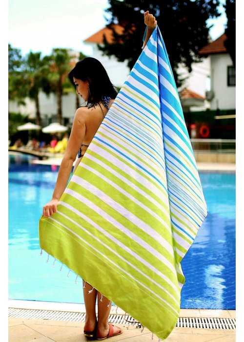 Kanesh Mavi ve Yeşil Peştamal