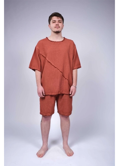 Linen Erkek T-shirt Terra - WHT20