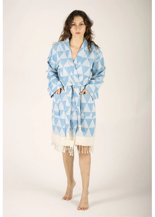 Niobe Turquoise Bathrobe