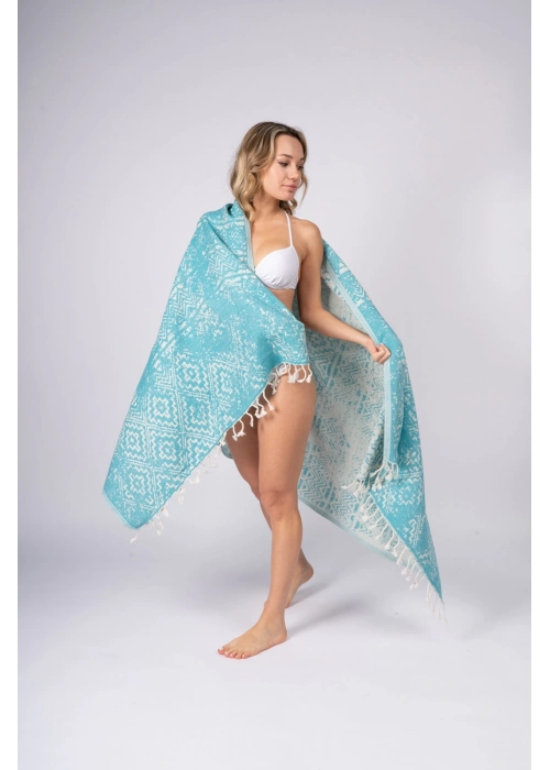 Priene Turkuaz Peshtemal