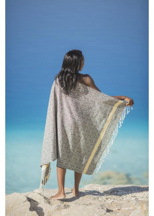 Pupa Siyah & Sarı Peshtemal