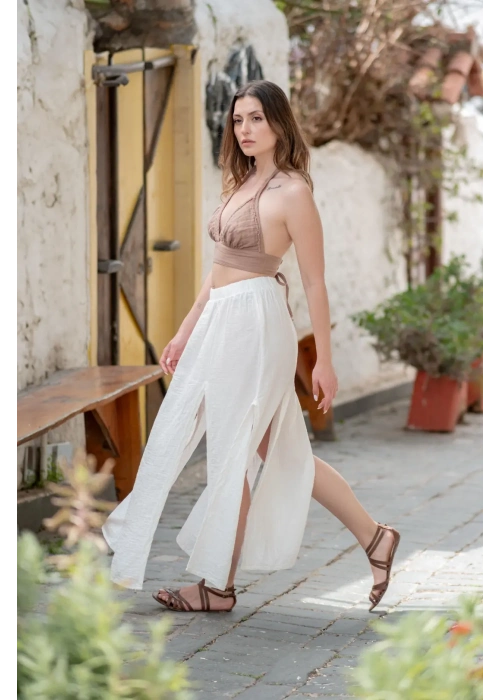 Ateiler Chaputs %100 Pamuk Müslin Stella Beyaz Etek One-Size