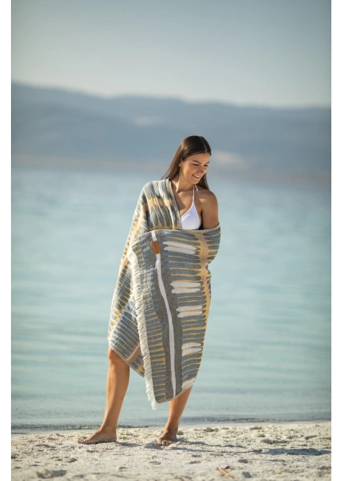 Tibia Sarı Peshtemal