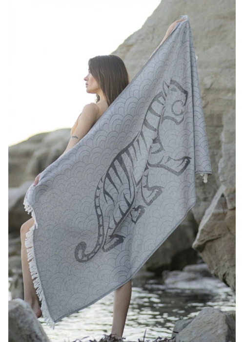 Tiger Black Peshtemal (Sustainable Cotton)