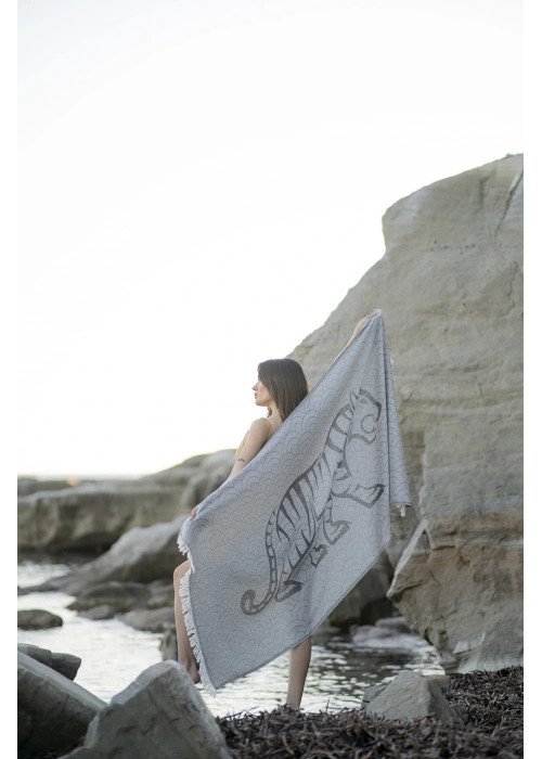 Tiger Siyah Peshtemal (Sürdürülebilir Pamuk)