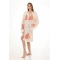 Coral Wooden Stamp Bathrobe