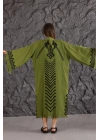 Harmakis Wooden Printed Bathrobe