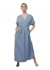 Anvelop Blue Muslin Dress