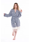 Aphrodithe Navy Blue Bathrobe