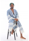 Astrea Navy Blue Bathrobe