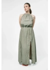 Flora Green Linen Dress