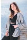 Gaia Grey Linen Kimono