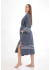 Glay Navy Blue Bathrobe