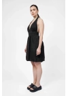 Hera Black Linen Dress