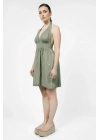 Hera Green Linen Dress