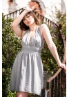 Hera Grey Linen Dress