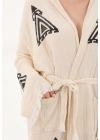 Kelim Wooden Stamp Bathrobe