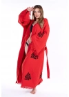 Lagertha Red Wooden Printed Bathrobe