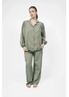 Ateiler Chaputs %100 Pamuk Müslin Mira Yeşil Gömlek One-Size