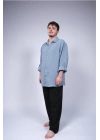 Muslin Erkek Gömleği Mavi - WHT12