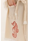 Red Seahorse Wooden Stamp Bornoz