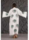 Green Eye Wooden Printed Bathrobe
