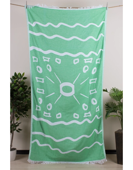 Boho Green Peshtemal