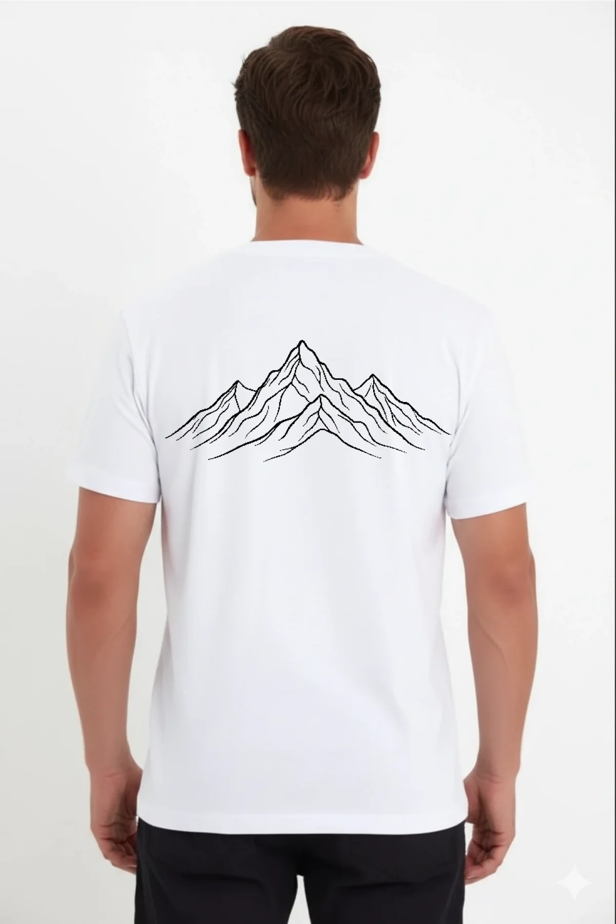 Erkek Nihilist Penguen Özel Tasarım Oversize Bisiklet Yaka Tişört - Beyaz