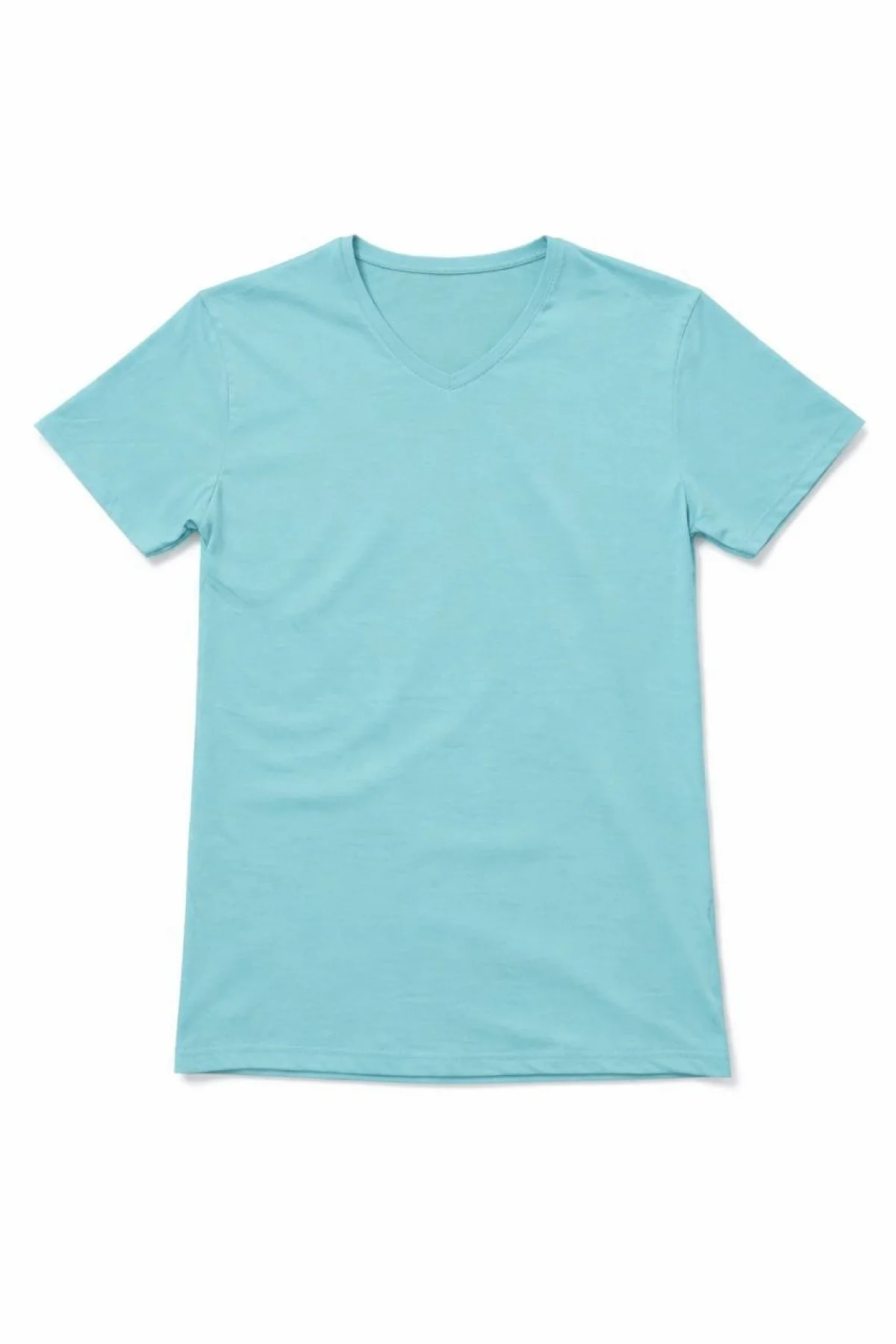 Genç Kız Çocuk V Yaka Tişört Model - Turkuvaz