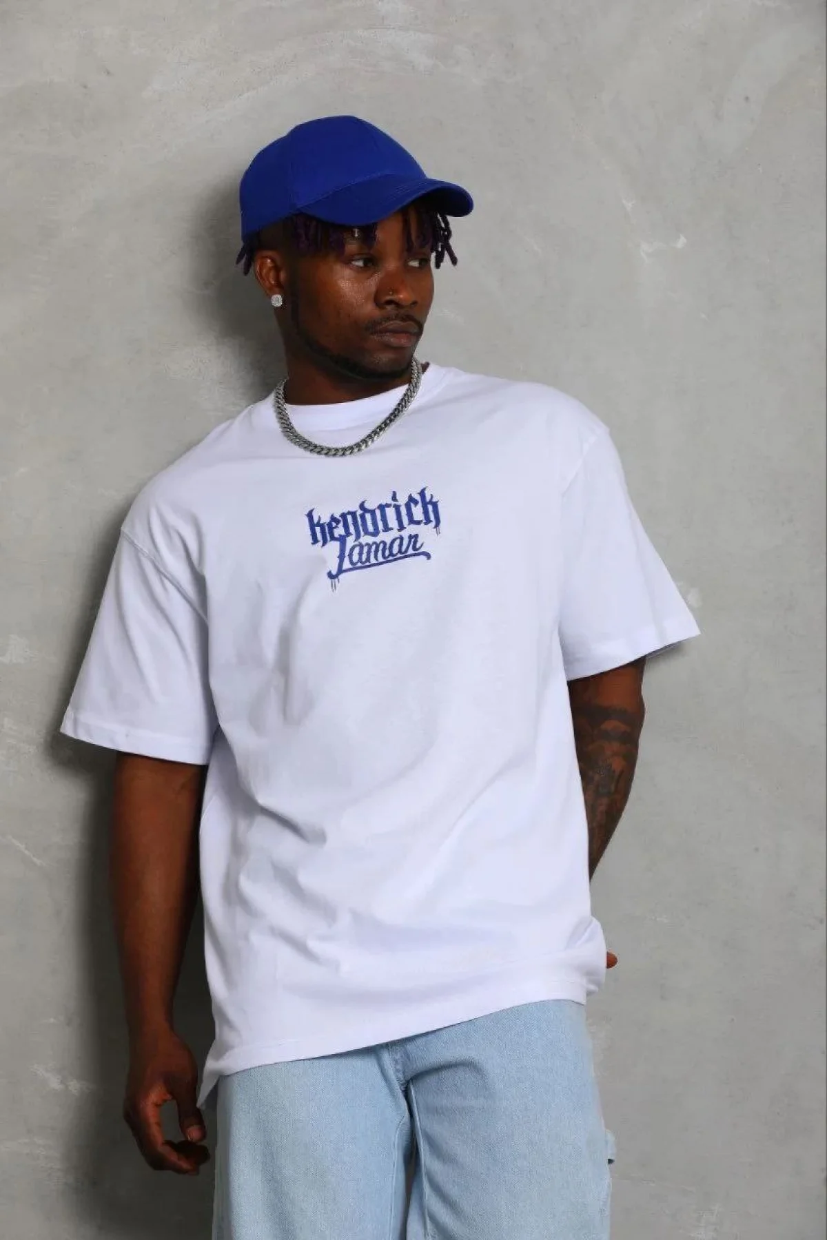 Erkek Baskılı T-Shirt Kısa Kol Bisiklet Yaka Regular Fit Rahat Kalıp Günlük Tişört - Beyaz