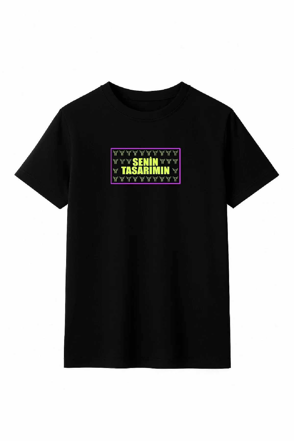 Çocuk Ön Sizin Tasarımınız Basic Tshirt - Siyah