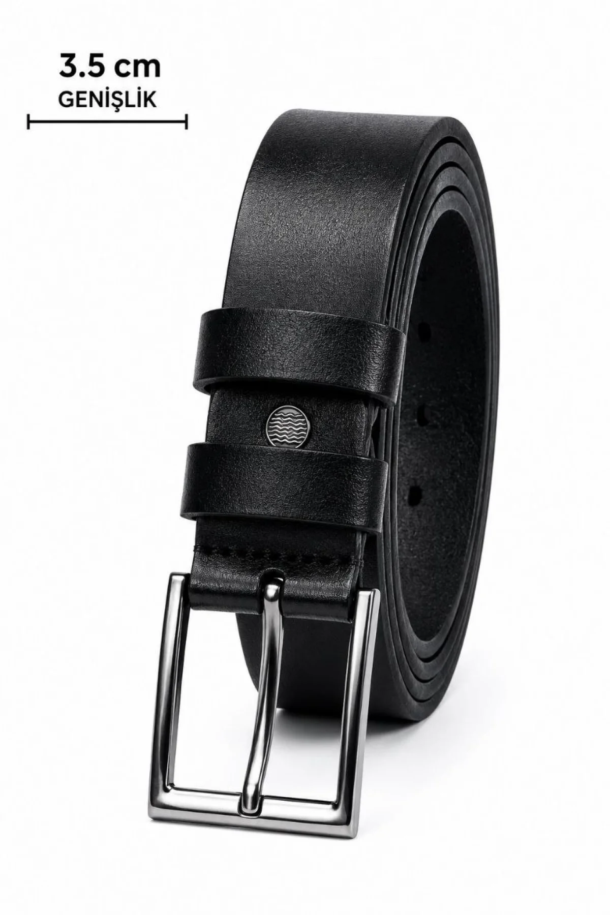 Erkek Hakiki Deri 3.5 cm Klasik Kemer Metal Tokalı Günlük ve Klasik Kullanım