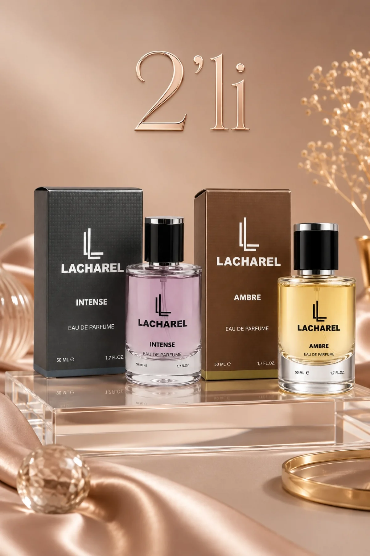 LACHAREL Intense ve Ambre 2li Kadın Parfüm Seti Eau De Parfum 2x50 ML
