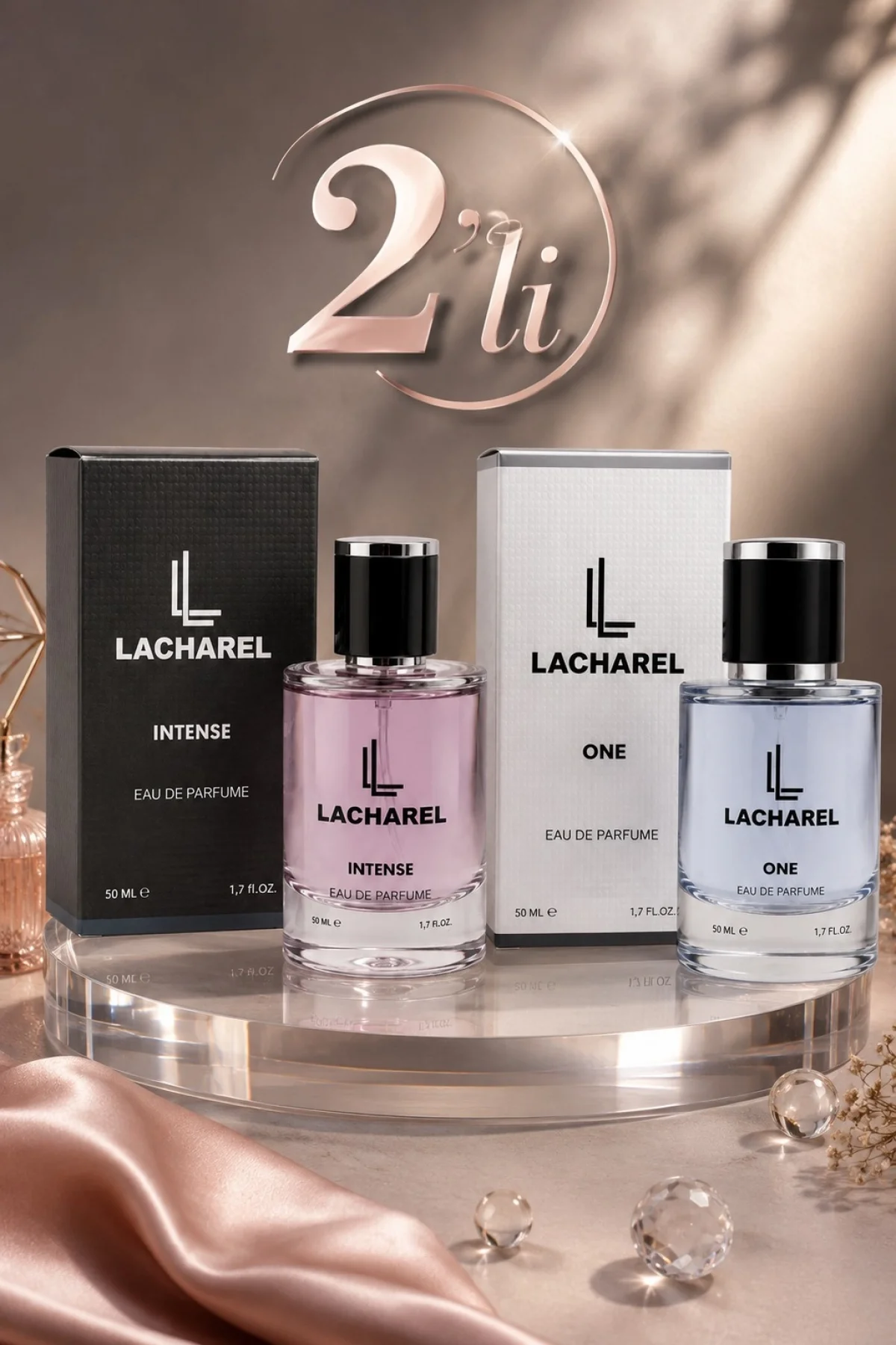 LACHAREL Intense ve One 2li Kadın Parfüm Seti Eau De Parfum 2x50 ML