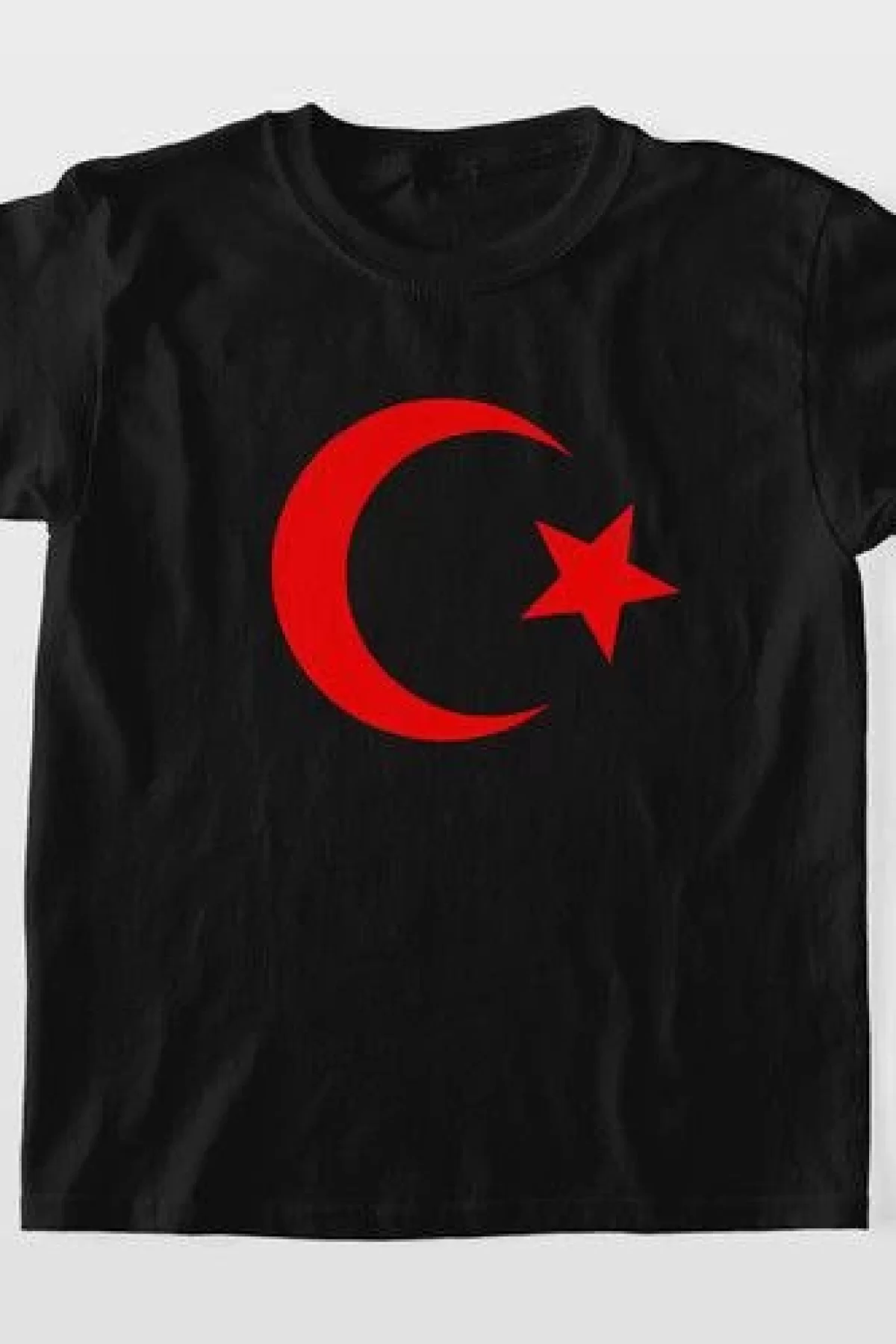 Unisex Çocuk Baskılı T-Shirt - Siyah
