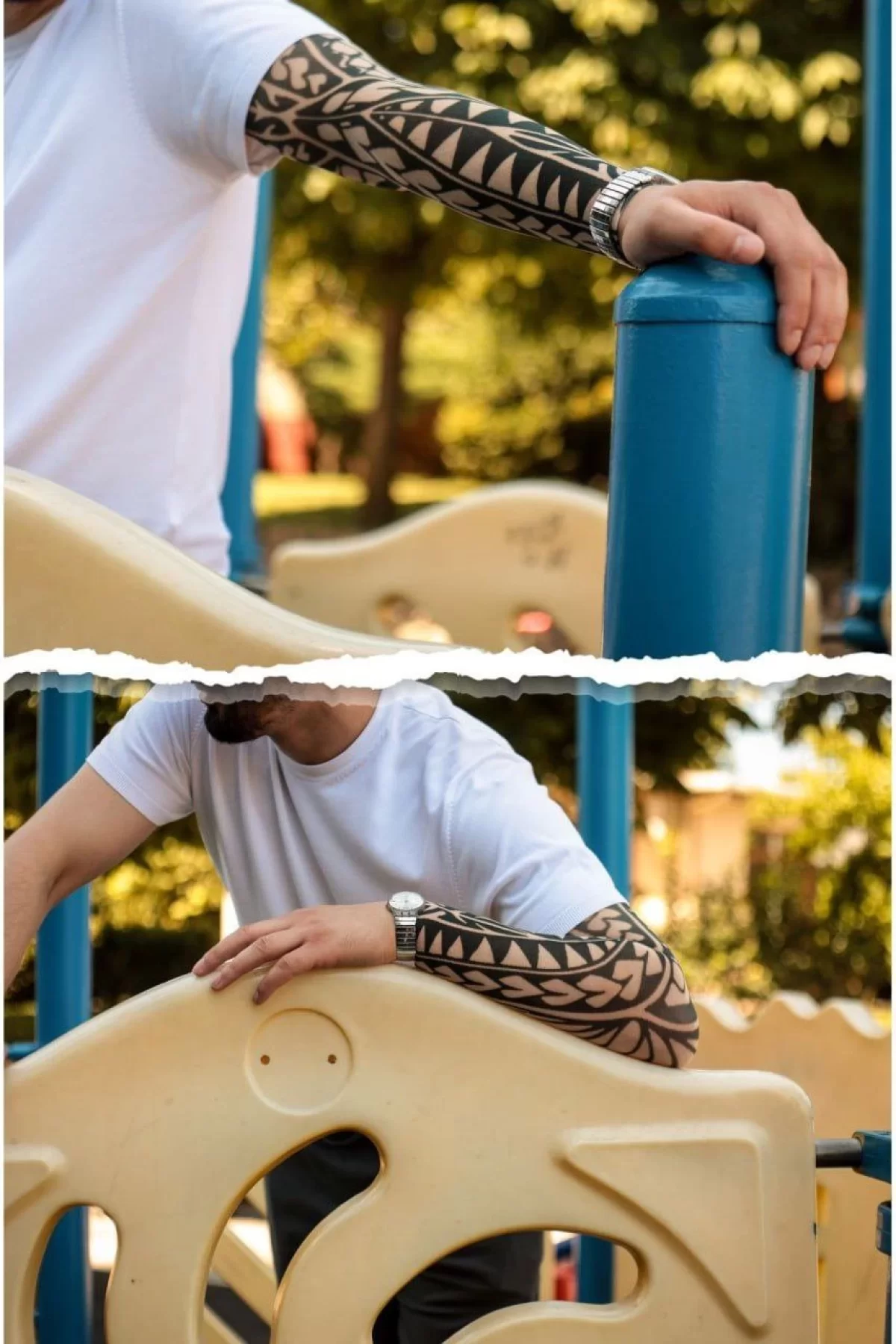 Unisex Giyilebilir 3D Baskı Desenli Kol Dövmesi Tatto Sleeves - Siyah