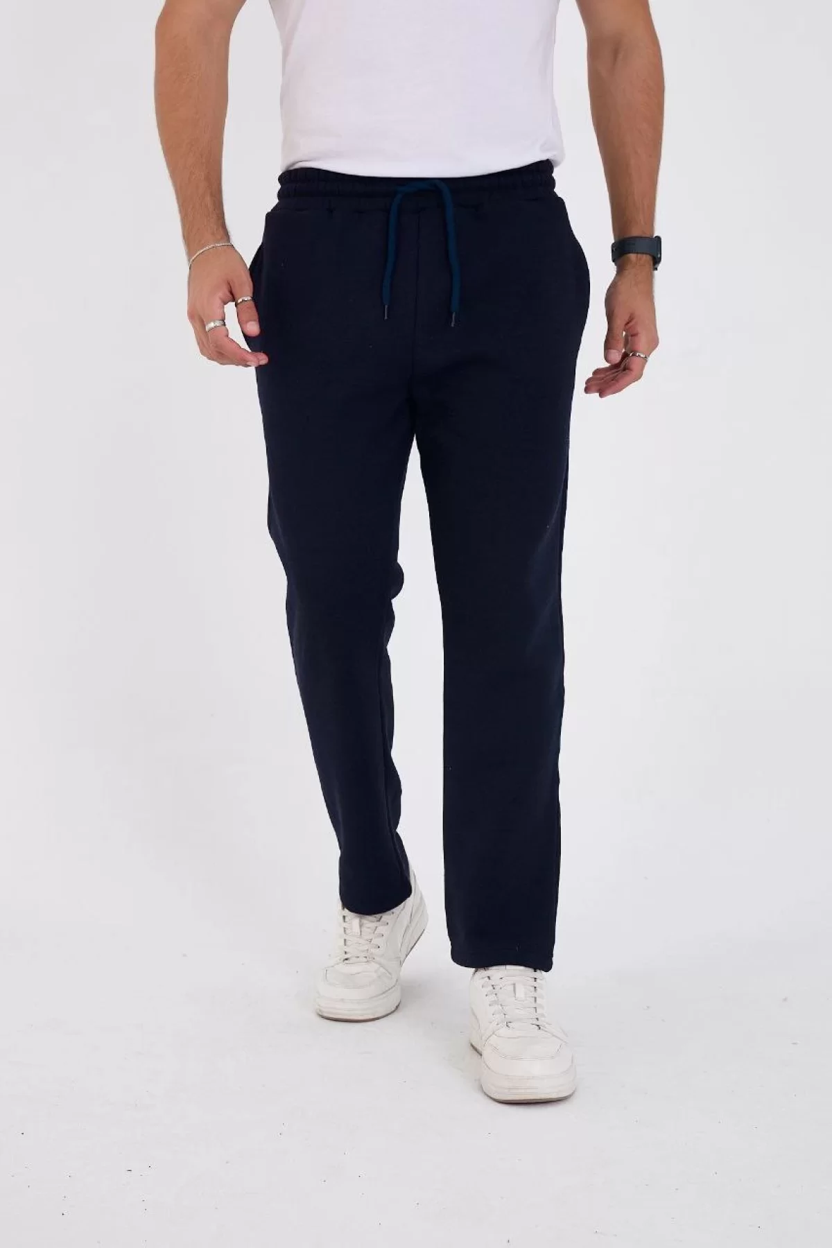 Unisex Üç İplik Basic Eşofman Pantolon - Lacivert